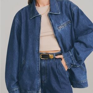 Reformation Denim Marco Bomber Jacket